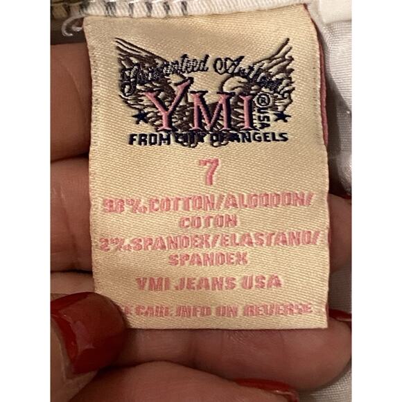 YMI GRAY/WHITE PLAID PRINT BERMUDA SHORTS MID- RISE SIZE 7 - Picture 5 of 8